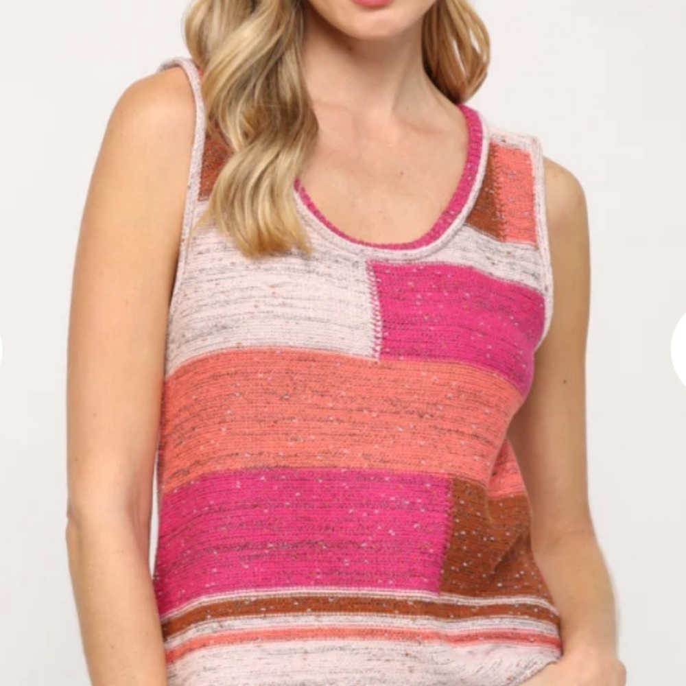 Fate Color Block/Patchwork‎ Knit Tank Size Large - Picture 11 of 14